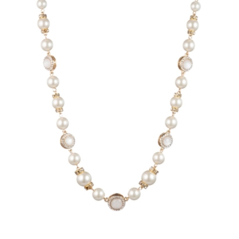 Anne Klein Goldtone Faux Pearl Collar Necklace